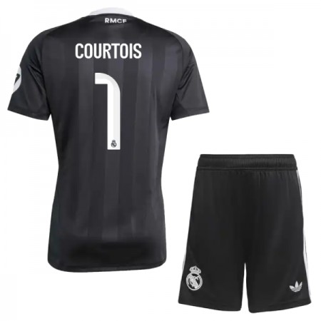 Real Madrid Courtois 1 Brankářské Černá 2025-26 - Dětské Fotbalové Dresy (S/S) Real Madrid Courtois 1 Brankářské Černá 2025-26 - Dětské Fotbalové Dresy (S/S)